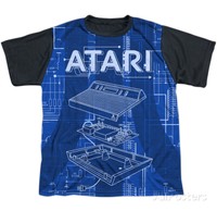 Youth: Atari- Game Machine Black Back College Kids T-shirt, Ys - White Youth: Atari- Game Machine Black Back College Kids T-shirt, Ys - White
