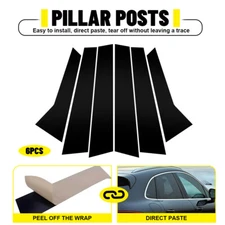 Glossy Black Door Window Pillar Posts Trim Cover For Porsche Macan 2014-2022 T