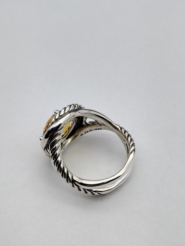 David Yurman Citrine Infinity Ring Size 9 Sterling Silver 11mm - Picture 4 of 7