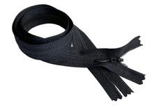 7" - 24" INVISIBLE Zippers 4 Nylon Coil Hidden Zippers 25pcs Black or White