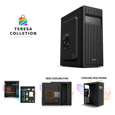 T6 ATX Mid Tower Computer PC Case, Pre-Installed 120mm Fan, 5.25 ODD, USB 3.0...