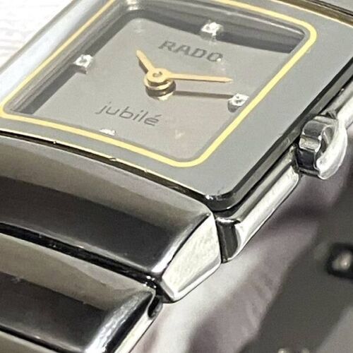 Rado Jubile Watch Quartz 20.5mm Women's Black Dial Swiss Made 153.0334.3 Japan - Picture 7 of 9
