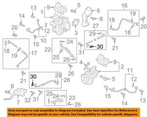 FORD OEM Turbocharger Turbo-Water Inlet Gasket FT4Z6N652D (For: More than one vehicle)
