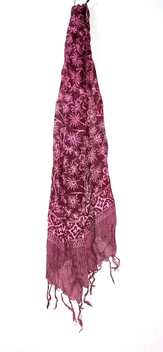 Foulard Carré Floral gris et rose Cadeau pour Femme (FO242