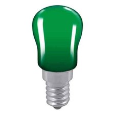 GREEN 2 x 15 watt  Pygmy Light Bulbs "Osram"  SES E14