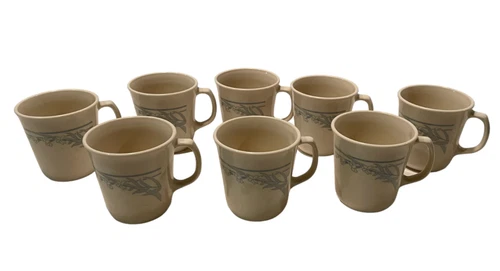 Corning Corelle BLUE LILY Pattern Coffee Cups Set of 8