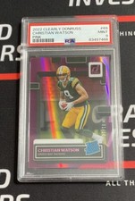 2022 Clearly Donruss Christian Watson Donruss Clearly pink /10 Green Bay Packers