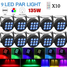 135W PAR Can Light DJ Stage Lighting 9 LED RGBW DMX Club Party Show Disco Lights