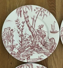 Pierre Deux Gien Lafayette Charger Plate Toile Style 12 3/4" EXC