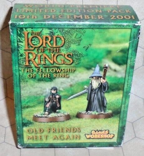Lord of the Rings "Old Friends Meet Again" Frodo & Gandalf Miniatures NIB LOTR