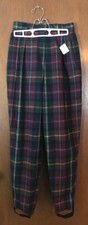 Vintage Tartan Plaid Stirrup Trousers Pants