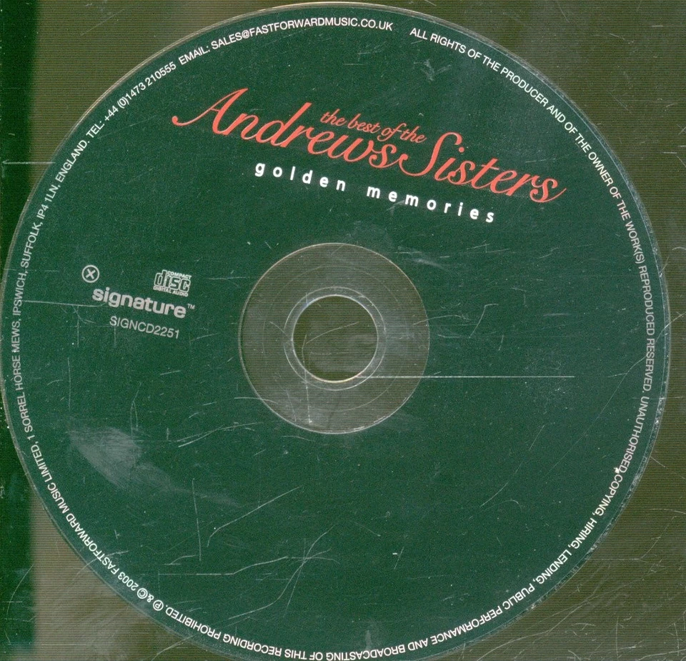 Andrews Sisters Best Of The Andrews Sisters (Golden Memories) CD UK Signature - Bild 3 von 3