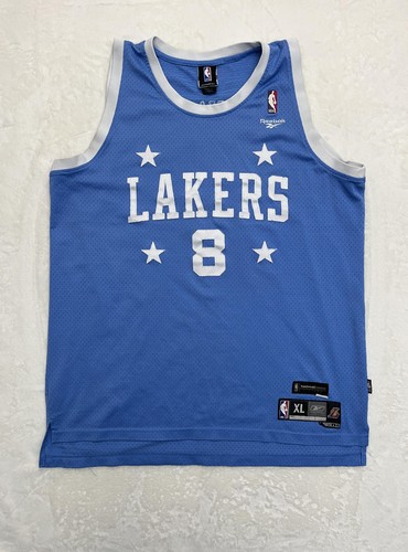 Reebok Los Angeles Lakers Jersey Mens XL NBA Kobe Bryant 8 Hardwood Classics Y2K - Picture 1 of 18