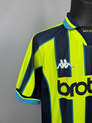 MANCHESTER CITY 1998 1999 AWAY SHIRT FOOTBALL SOCCER JERSEY MENS