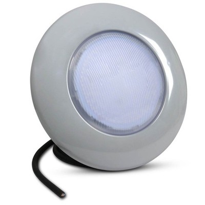 Pool Unterwasser Scheinwerfer LED RGB mitFernbedienung Frontring GRAU PAR56