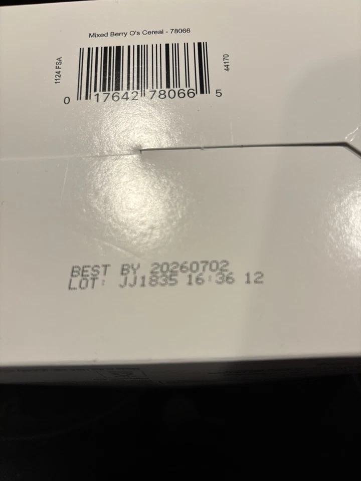 NEW box Of 7 Optavia Mixed Berry Os Cereal Fuelings Exp 7/2026 - Image 2 of 2