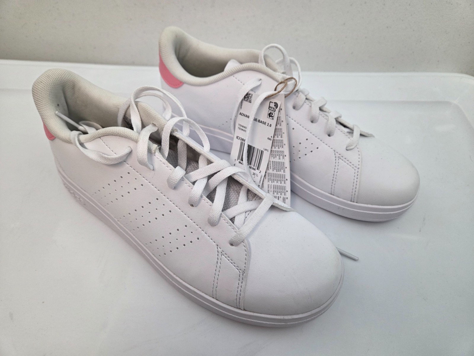 adidas kids Advantage Base 2.0 Shoes Kids Girls sz 4.5 Unworn adidas kids Advantage Base 2.0 Shoes Kids Girls sz 4.5 Unworn