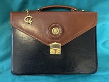 Borsa vintage, anni 80, Chiltern Via Moda Roma, Italia, in pelle, nera e marrone.