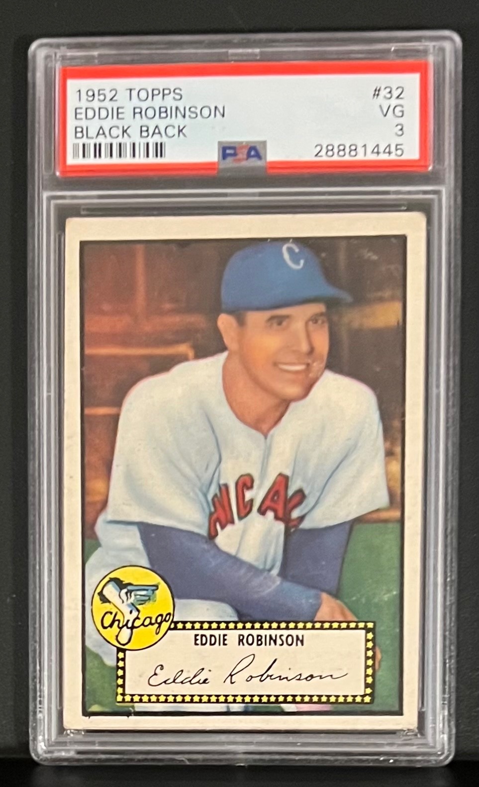1952 Topps Eddie Robinson Black Back #32 PSA3