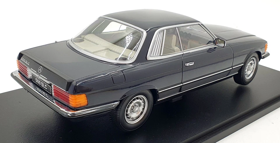 KK Scale 1/18 Scale Diecast KKDC180852 - Mercedes-Benz 500 SLC 1981 Dark Blue - Image 2 of 4