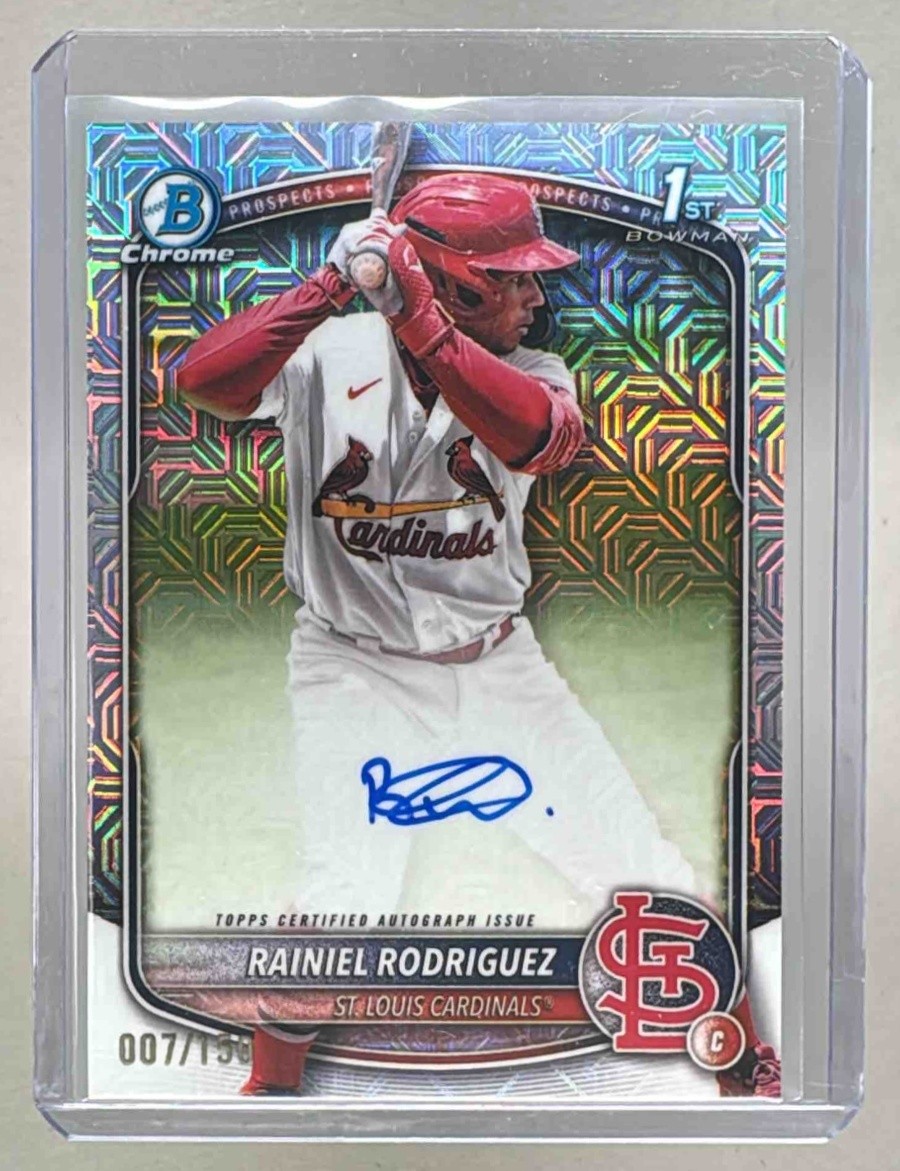 Rainiel Rodriguez 2025 Bowman Chrome HTA Choice Refractor Auto 1st RC 7/150