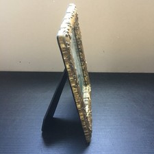 Vintage 1980s Ornate Gold-Tone Baroque Picture Frame Fits 5" x7" Photos 9"L