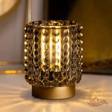 Battery Operated Lamp with Timer, Mini Crystal Table Lamps for Home Decor, Sm...