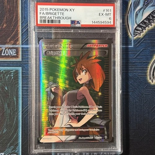 2015 Pokémon XY Breakthrough EX-MT BRIGETTE FULL ART #161 PSA 6
