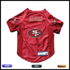 Littlearth NFL San Francisco 49ers Stretch Pet Jersey, Team Color, Small