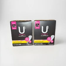 A Lot 2x U by Kotex Balance Liner, Regular, 40 Count Wrapped Liners, total 80 Ct