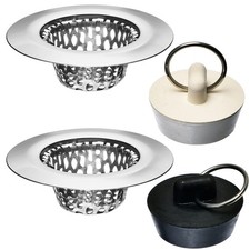 4 Pcs - Bathroom Sink Strainers and Stopper Plug Use 4 Pack, Stainless-steel