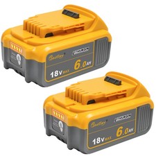 2PC For DeWalt 6A Battery 18V 6000mAh Li-ion XR Slide DCB182 DCB184 DCB200 DCF88
