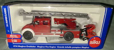 Vtg Siku Super Classic 1:50 scale model red Magirus Fire Engine