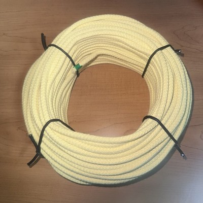 1/4''x 100' Braided Aramid Fiber / Cord Low Stretch And Very Strong!