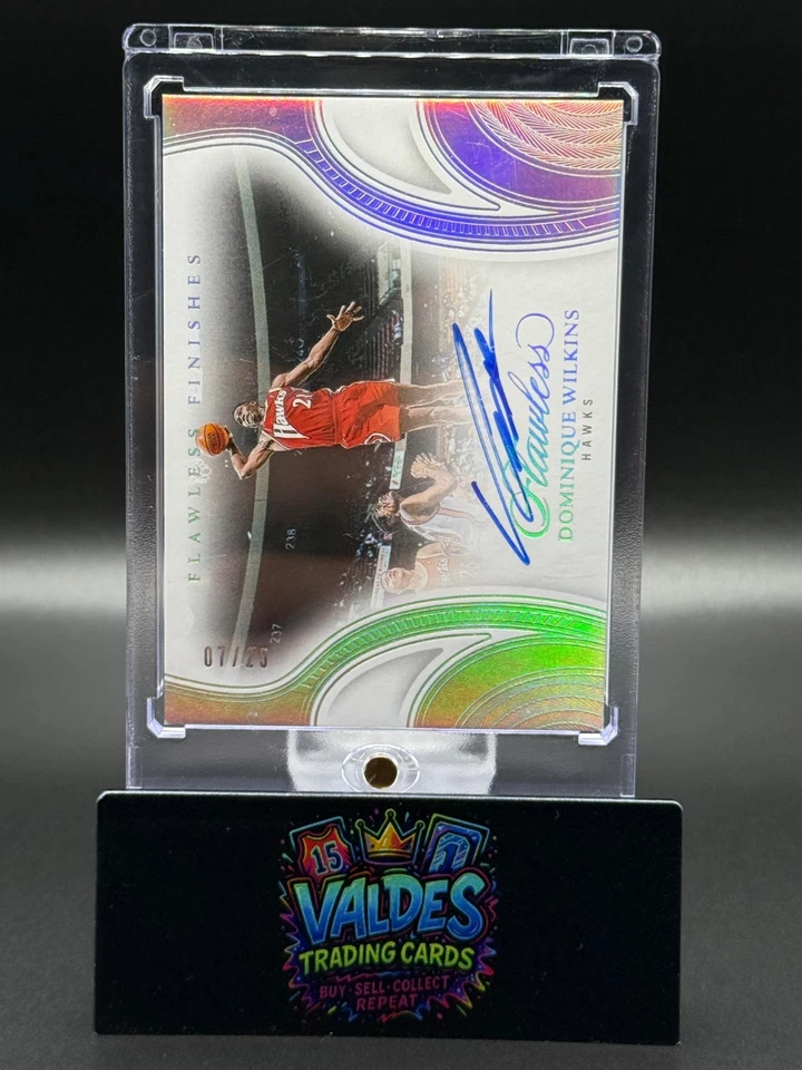 DOMINIQUE WILKINS 2024-25 PANINI ACABADOS IMPECABLES AUTÓGRAFO AUTOMÁTICO/25 HALCONES Foto 3 de 3