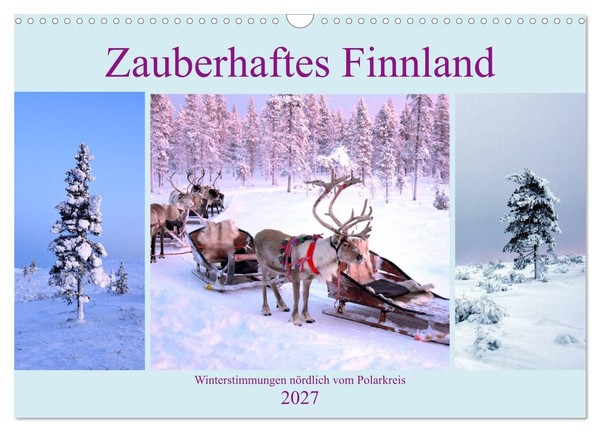 "Calendar 2027 · US Version · Magical Finland (Wall Calendar 2027 17\" × 12\" Lands"-image