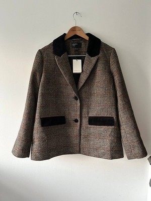 Nobodys Child Heritage Check Blazer 18 Brown Claudia Winkelman Traitors Sherlock