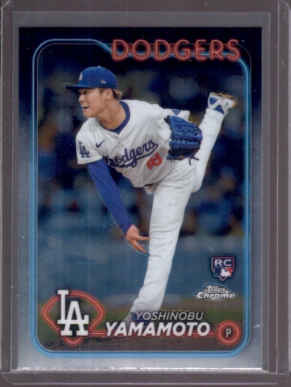 YOSHINOBU YAMAMOTO 2024 Topps Chrome #18 Rookie RC Los Angeles Dodgers Qty