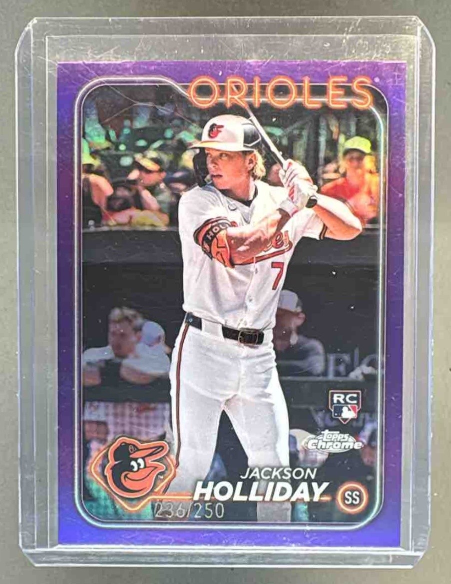 Jackson Holliday 2024 Topps Chrome #88 Purple Refractor Rookie RC /250