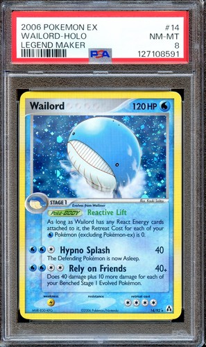 Wailord graded PSA 8 for sale on eBay