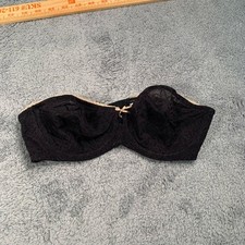 B. Tempt'd Black Lace Strapless Bra 32C