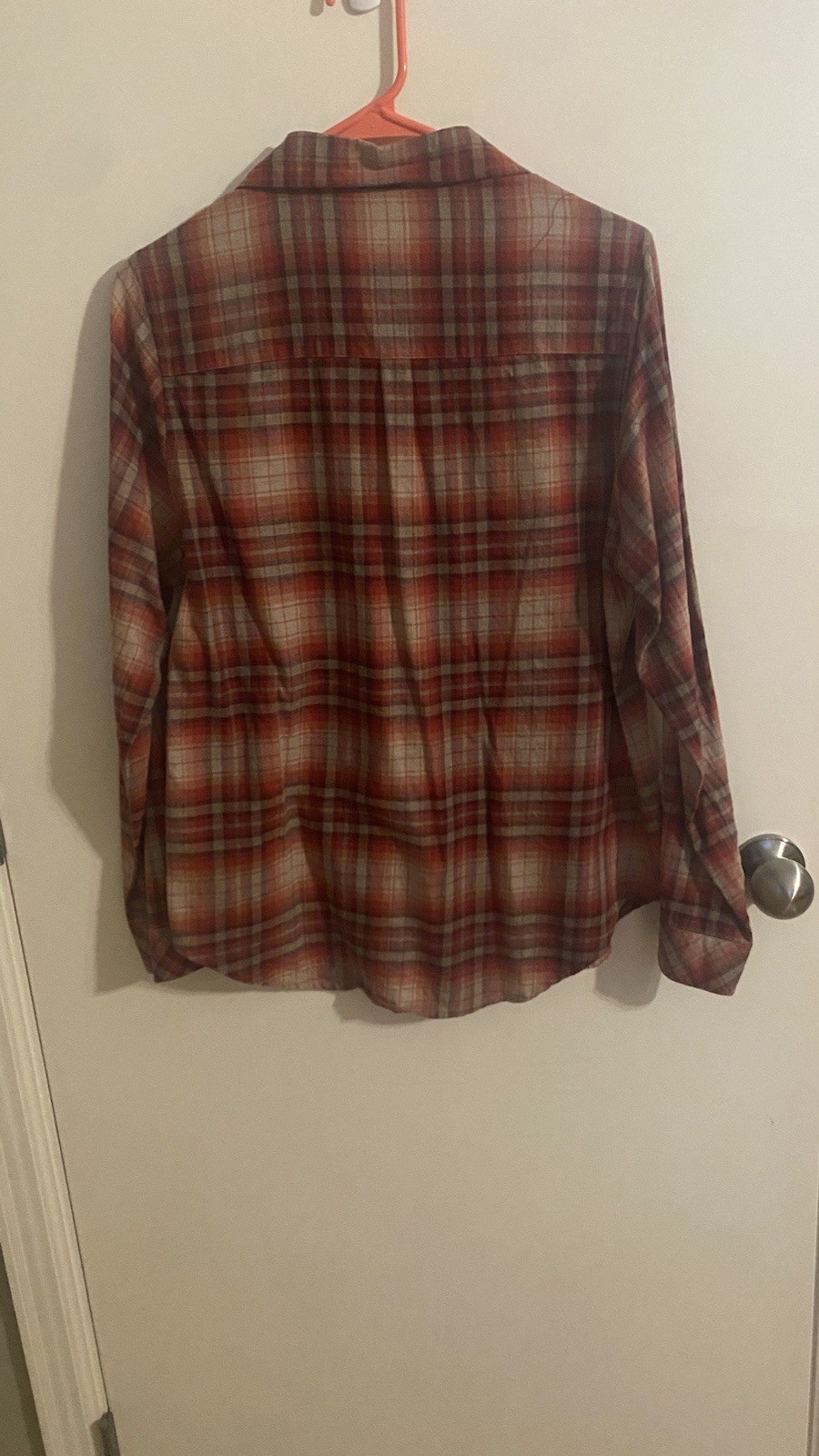 Pendleton, Medium Red Brown, Check Cotton Top For… - image 3