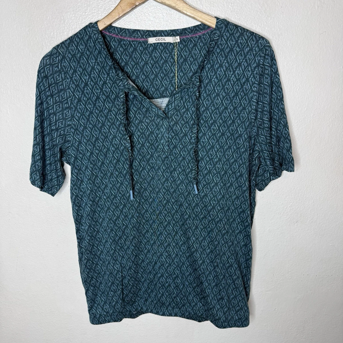 Cecil Top Basic In Puro Cotone Donna: Tinta Unita Con Scollo Rotondo - Indispensabile Nel Guardaroba - 3
