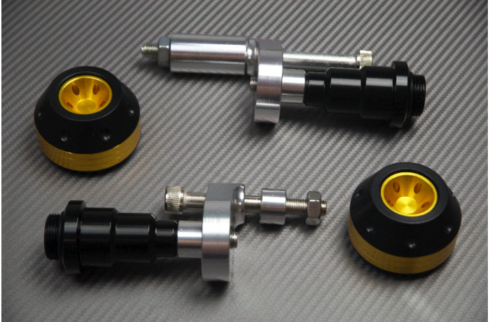 Roulettes Tiger 800 or en aluminium CNC pour cadre de Triumph