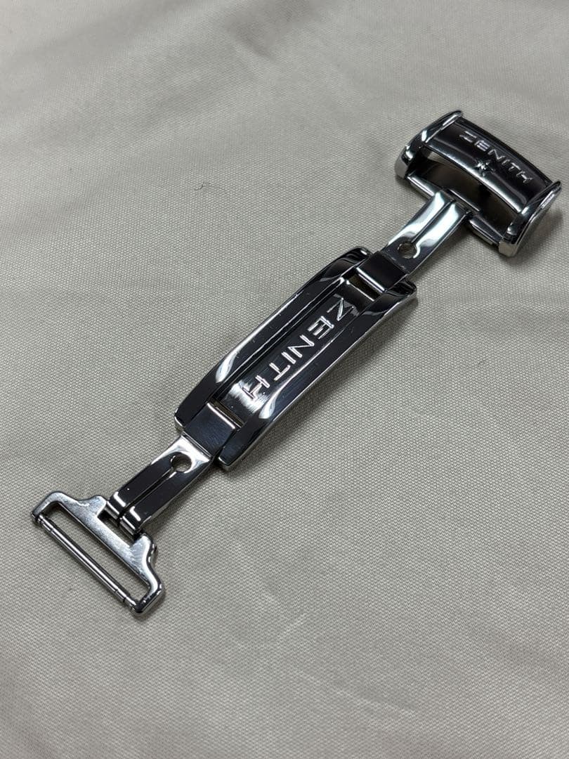 Zenith 18mm Stainless Steel Watch Buckle Silver Genuine, Used, Good Condition image 3