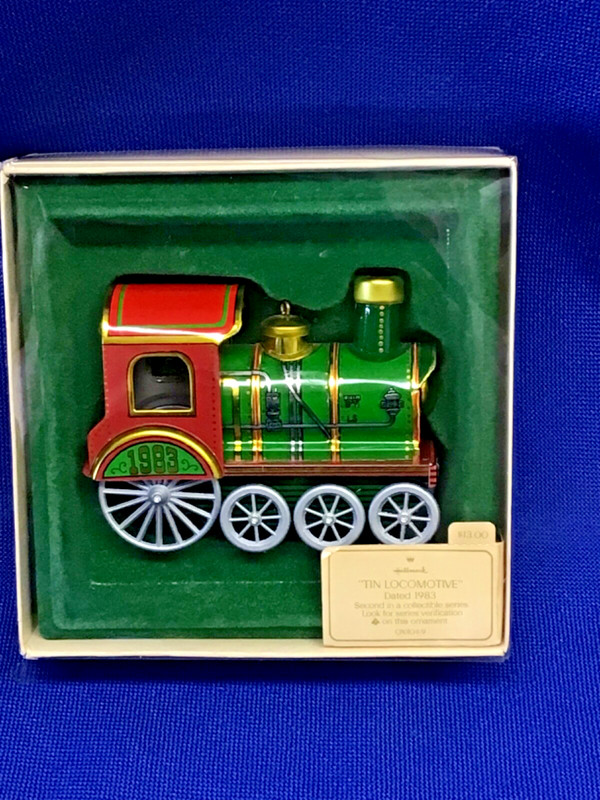 Rare 1983 TIN LOCOMOTIVE TRAIN 2nd IN SERIES HALLMARK ORNAMENT