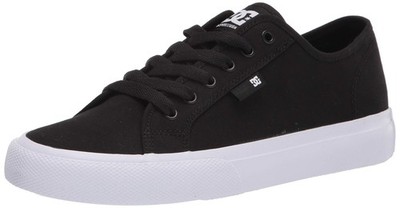 DC mens Manual Skate Shoe, Black/White, 9.5 US