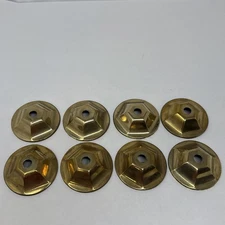 Antique Vintage Brass Socket Bobeche Rosette Chandelier Lamp Light Parts Set (8)