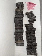 50 Metal Mesh Hair Roller Lot of 28 Vintage Plastic Curler Roller Picks Pins