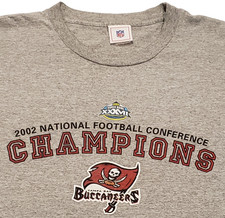 Vtg 2002 Tampa Bay Buccaneers Super Bowl XXXVII NFC Champions T Shirt Size XL